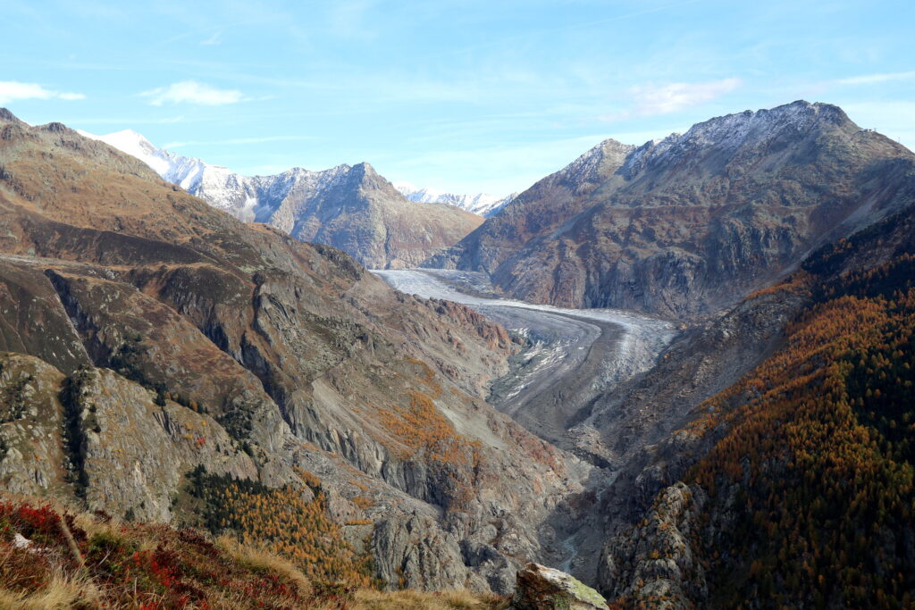 Aletsch-gletscher in de herfst