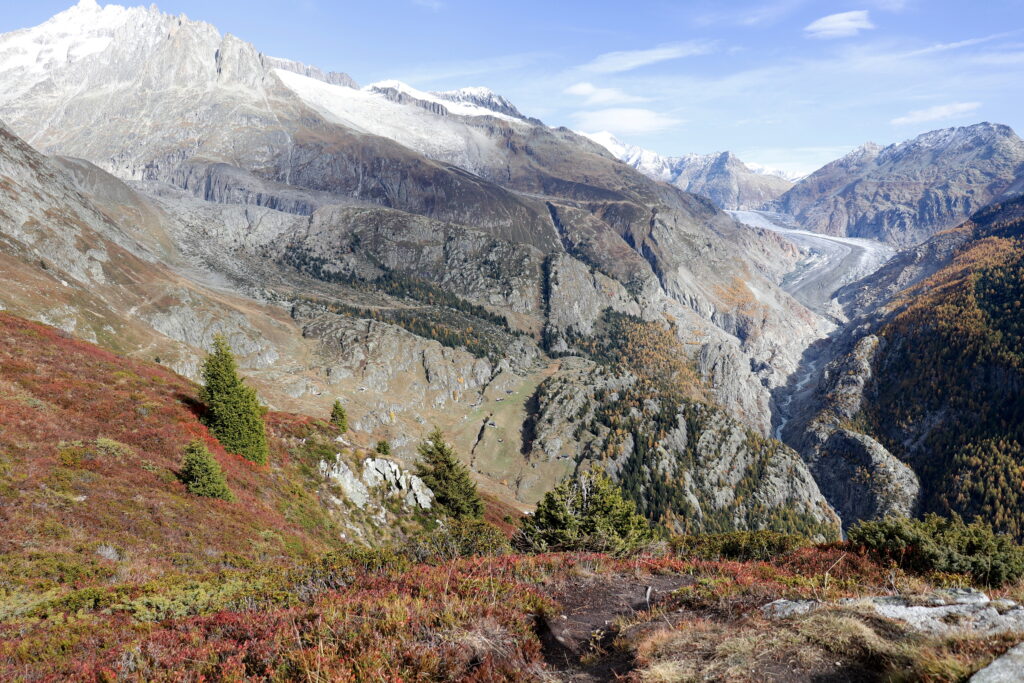 Uitzicht richting Aletsch Gletscher